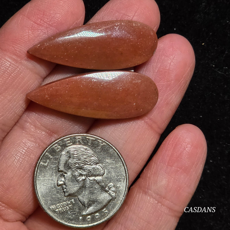 Picasso Jasper Cabochon Pair