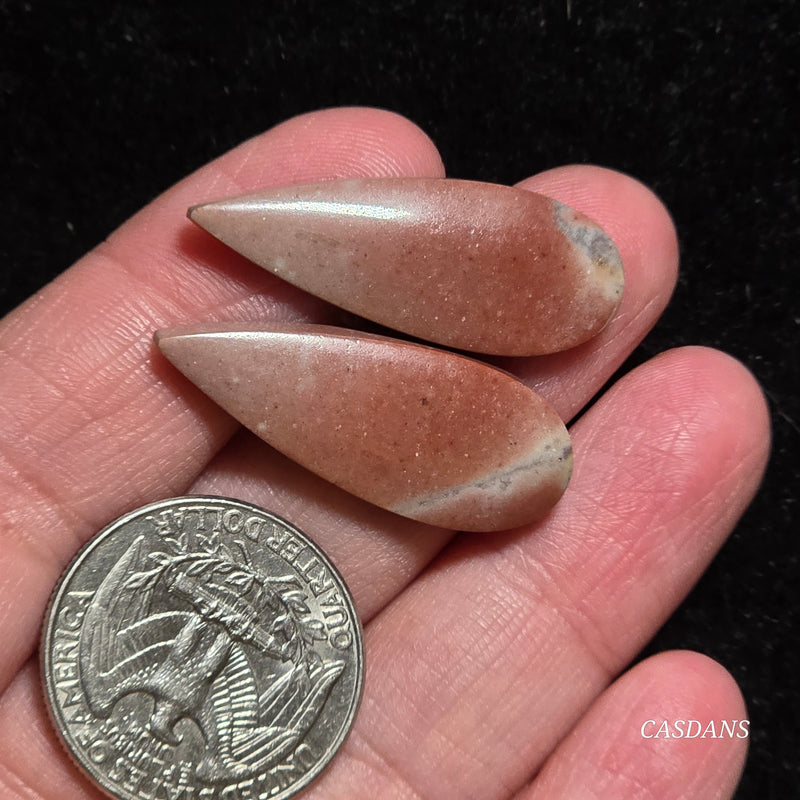 Picasso Jasper Cabochon Pair