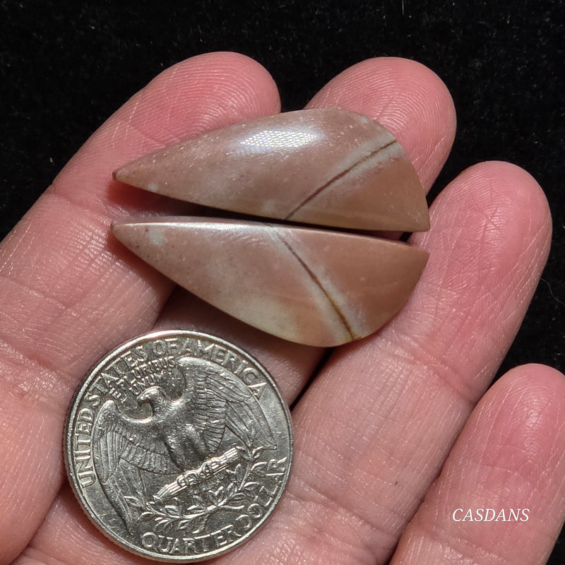 Picasso Jasper Cabochon Pair