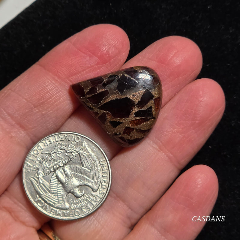 Garnet Copper Composite Cabochon