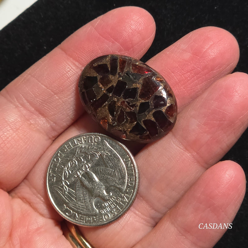 Garnet Copper Composite Cabochon