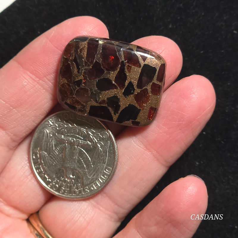 Garnet Copper Composite Cabochon