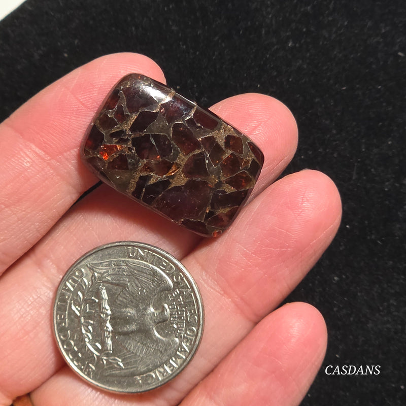 Garnet Copper Composite Cabochon