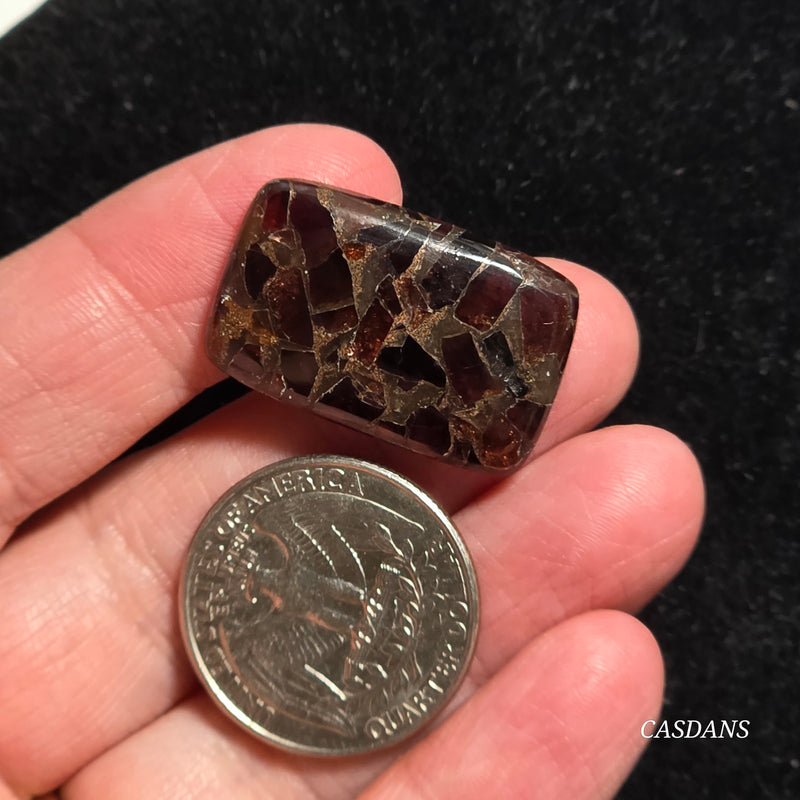 Garnet Copper Composite Cabochon