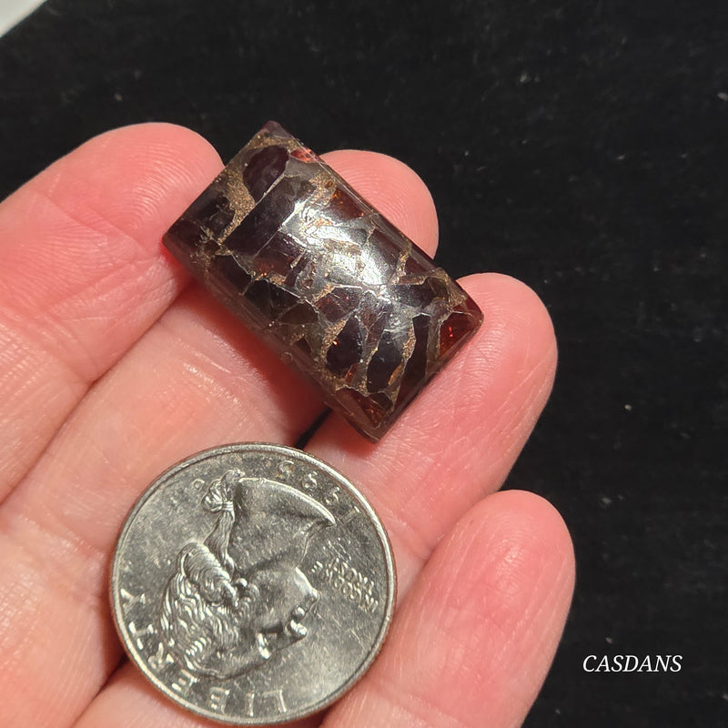 Garnet Copper Composite Cabochon