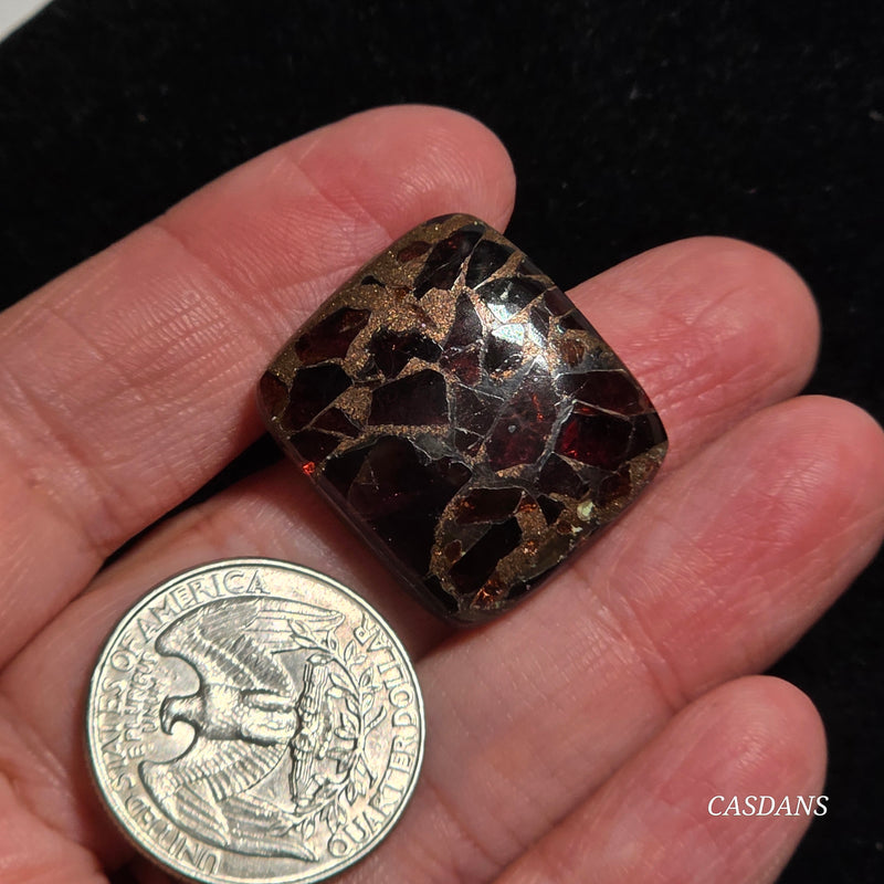 Garnet Copper Composite Cabochon