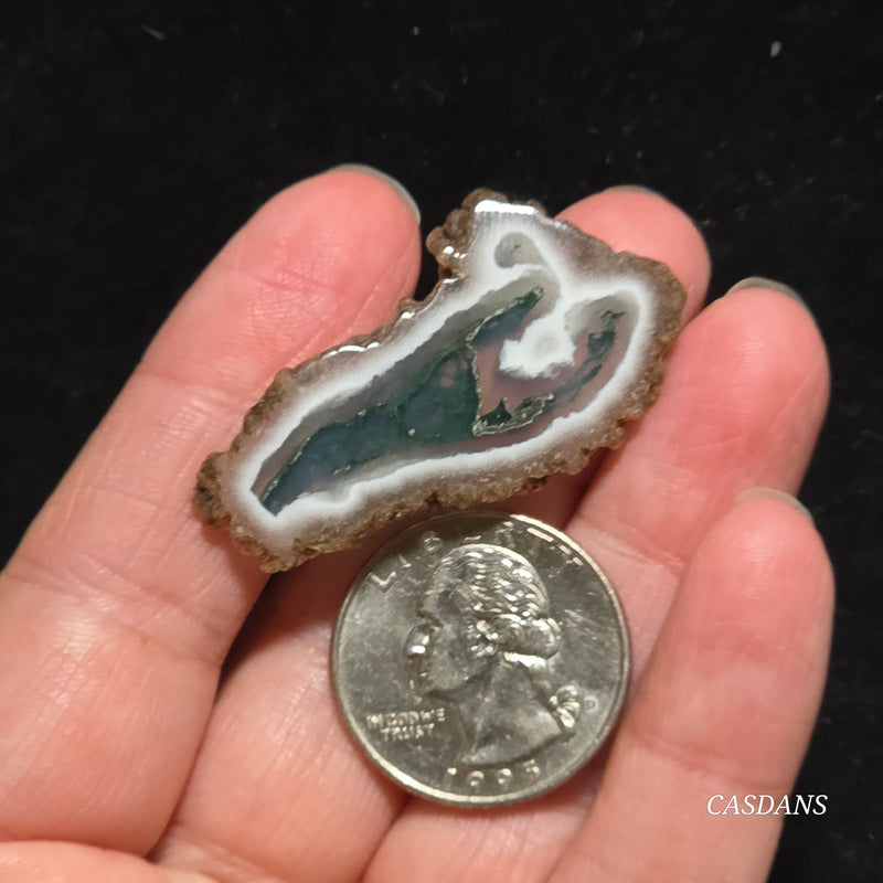 Polished Moss Agate Slice