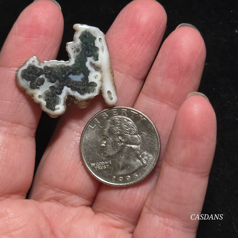 Polished Moss Agate Slice