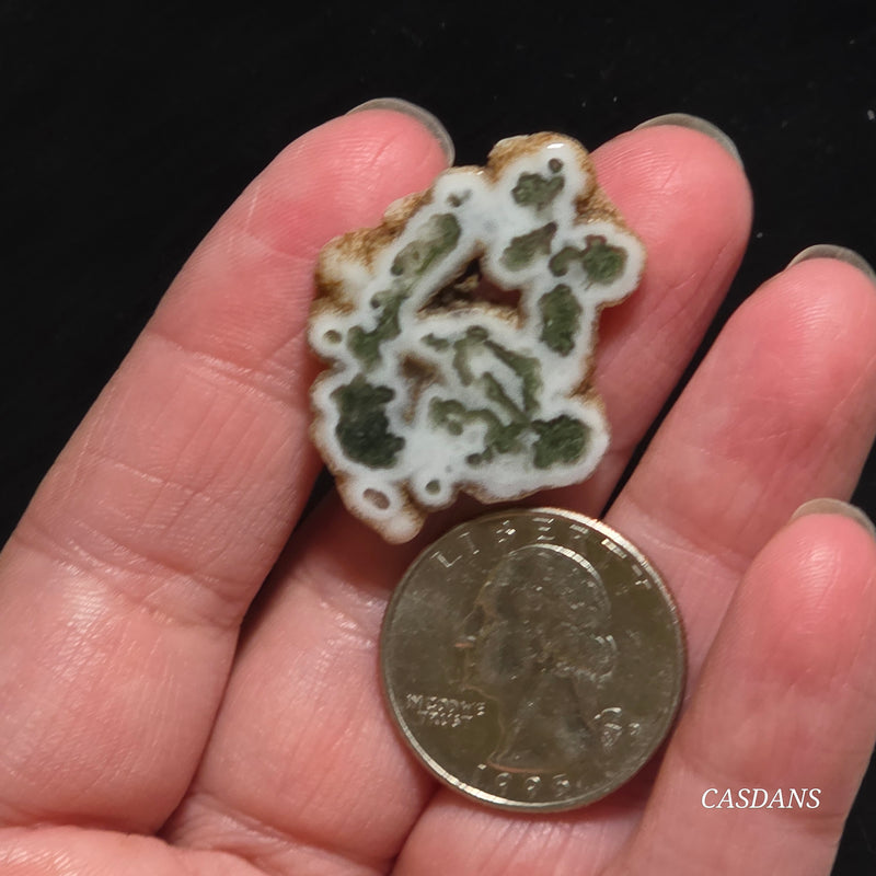 Polished Moss Agate Slice