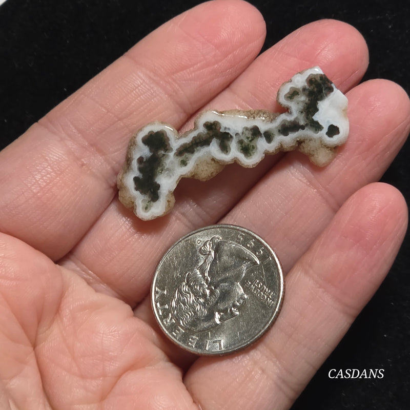 Polished Moss Agate Slice