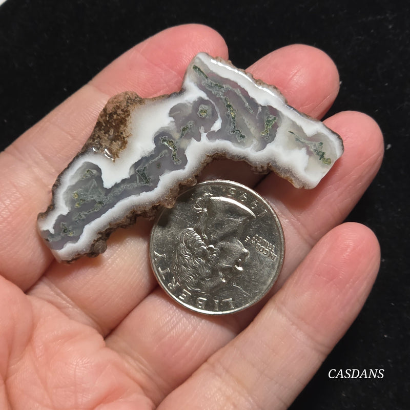 Polished Moss Agate Slice
