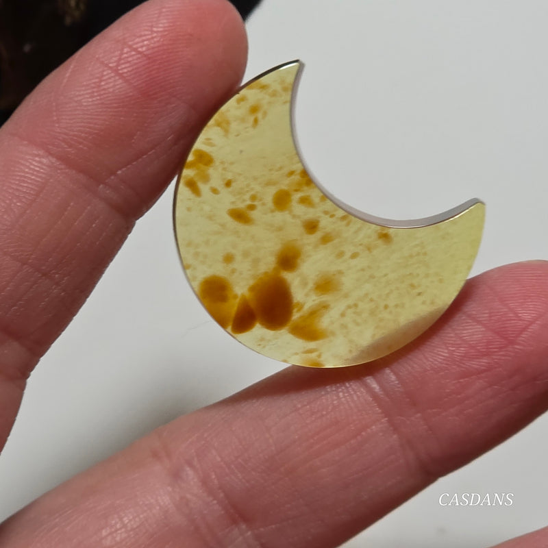 Indonesian Amber Moon Cabochon