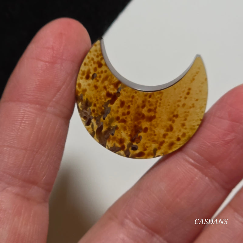 Indonesian Amber Moon Cabochon