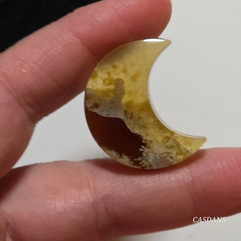 Indonesian Amber Moon Cabochon