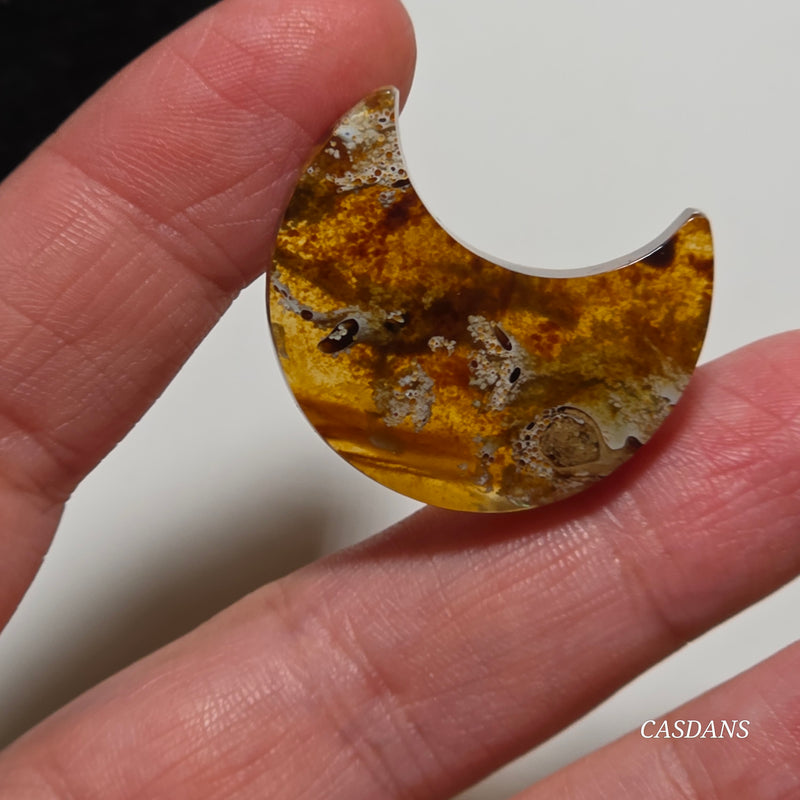 Indonesian Amber Moon Cabochon