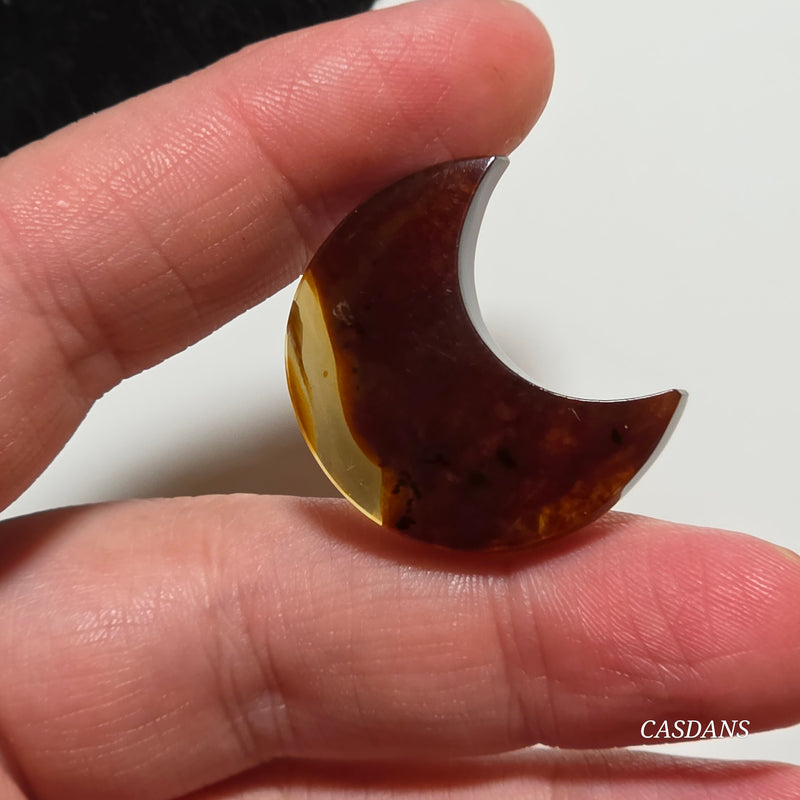 Indonesian Amber Moon Cabochon