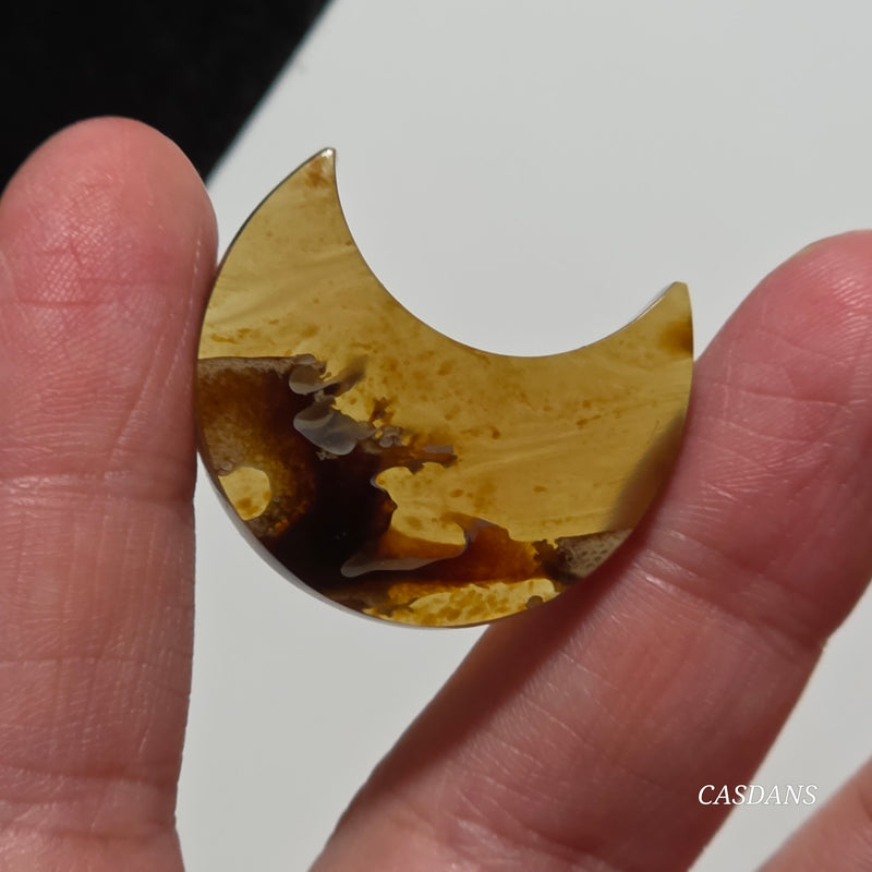 Indonesian Amber Moon Cabochon