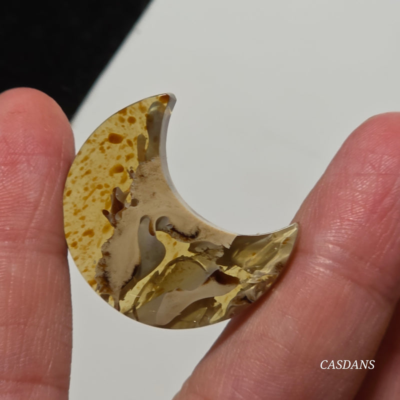 Indonesian Amber Moon Cabochon