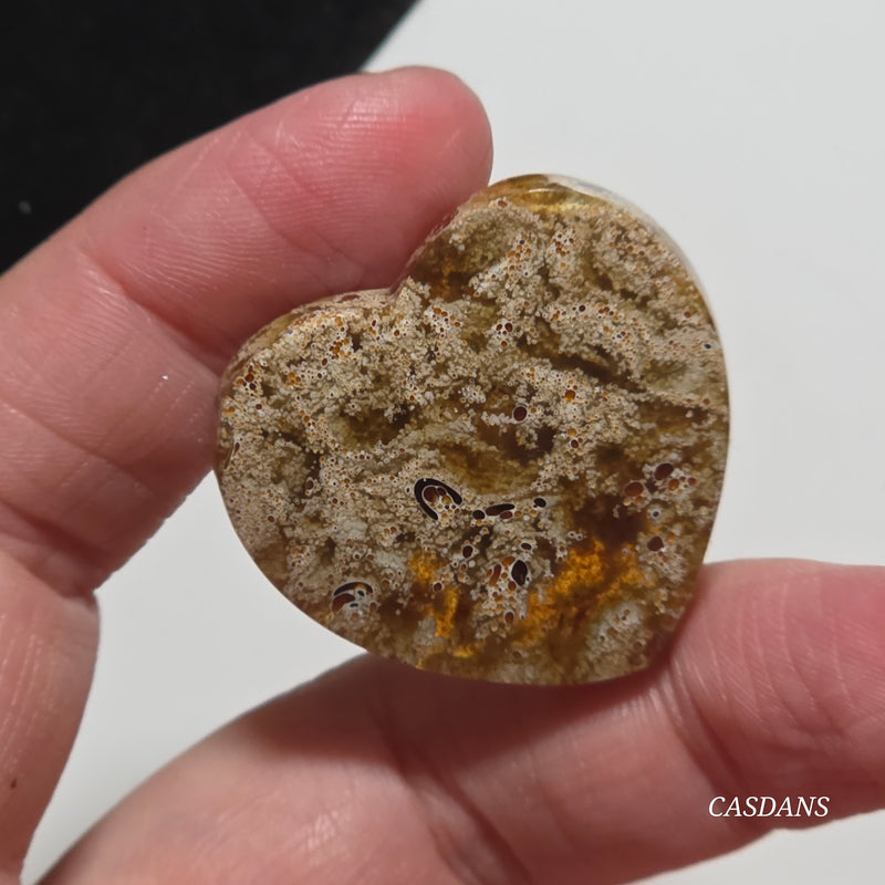 Indonesian Amber Heart Cabochon