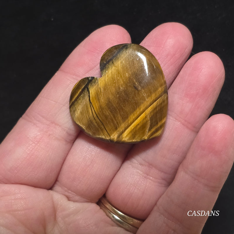 Tiger’s Eye Heart Cabochon