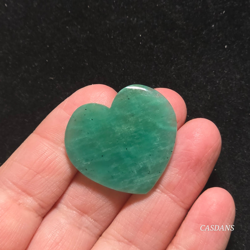 Amazonite Heart Cabochon