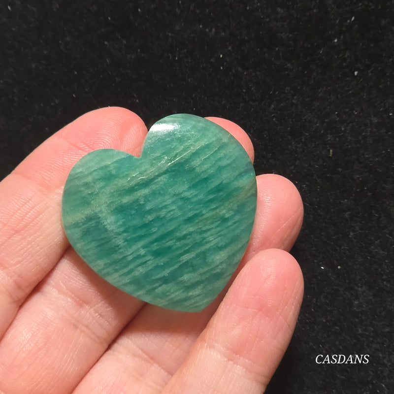 Amazonite Heart Cabochon