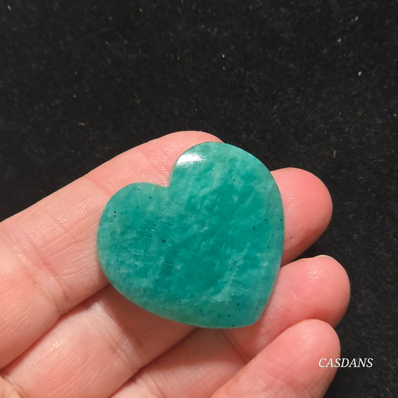 Amazonite Heart Cabochon