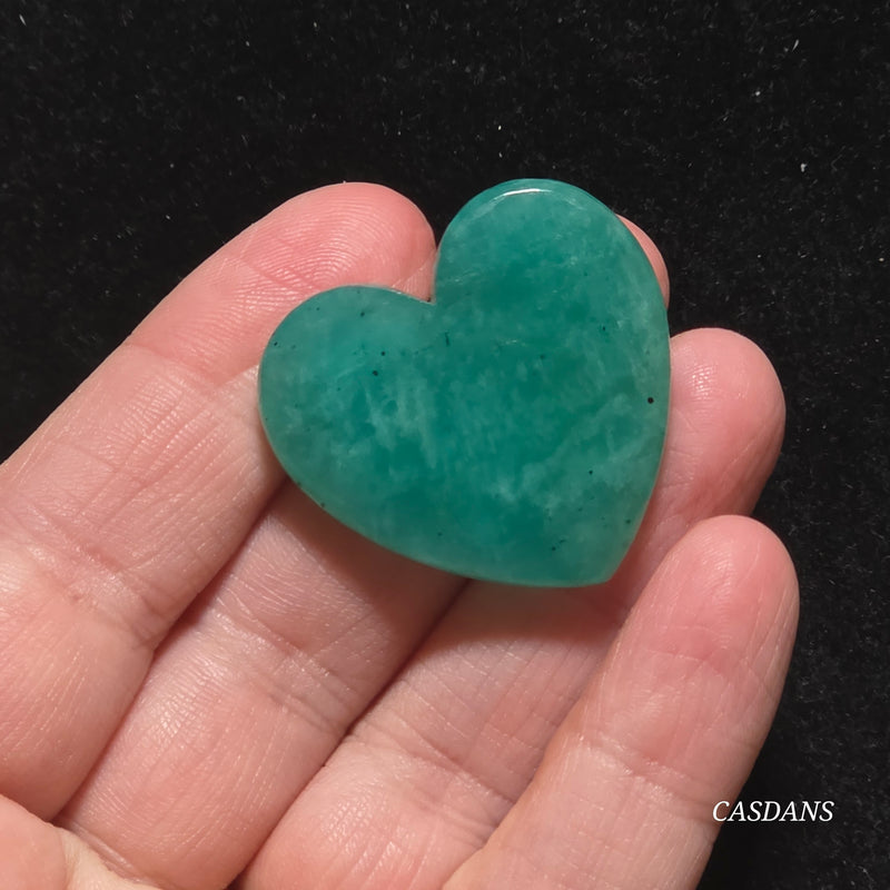Amazonite Heart Cabochon