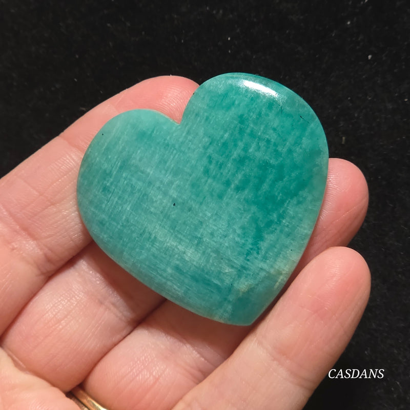 Amazonite Heart Cabochon