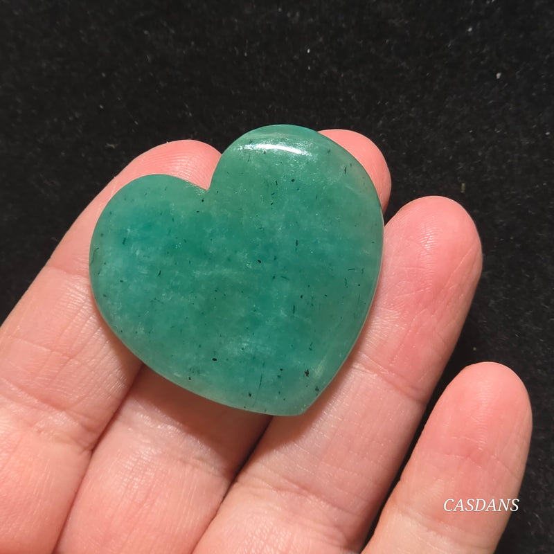 Amazonite Heart Cabochon