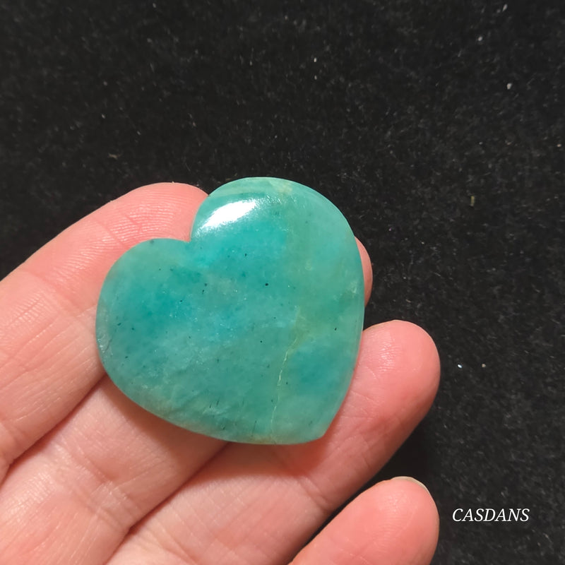 Amazonite Heart Cabochon