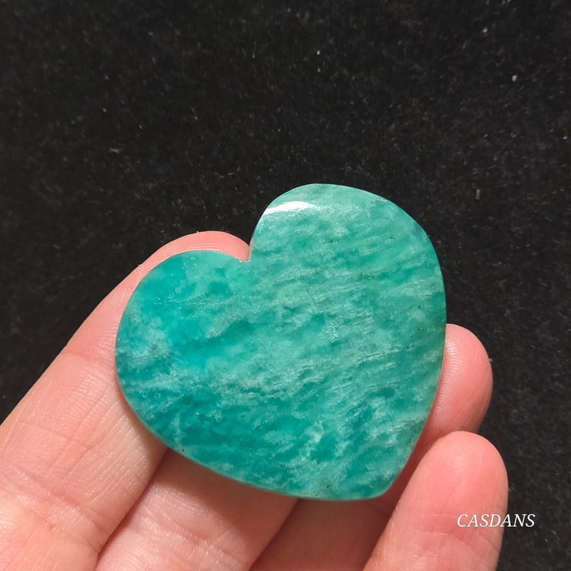 Amazonite Heart Cabochon