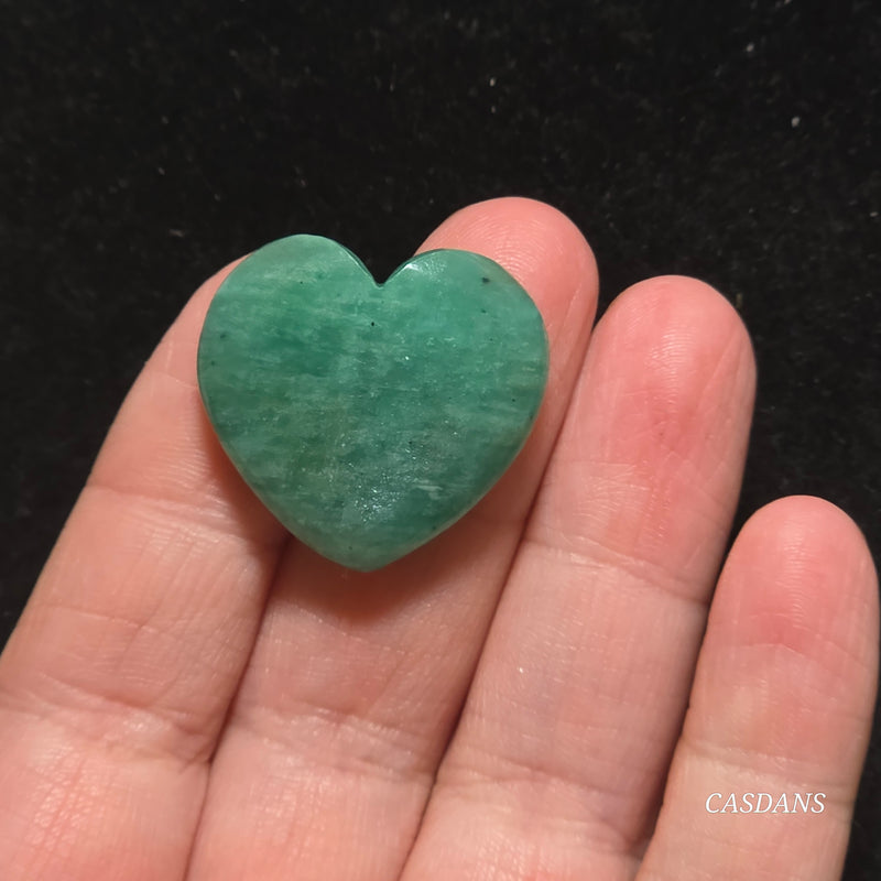 Amazonite Heart Cabochon