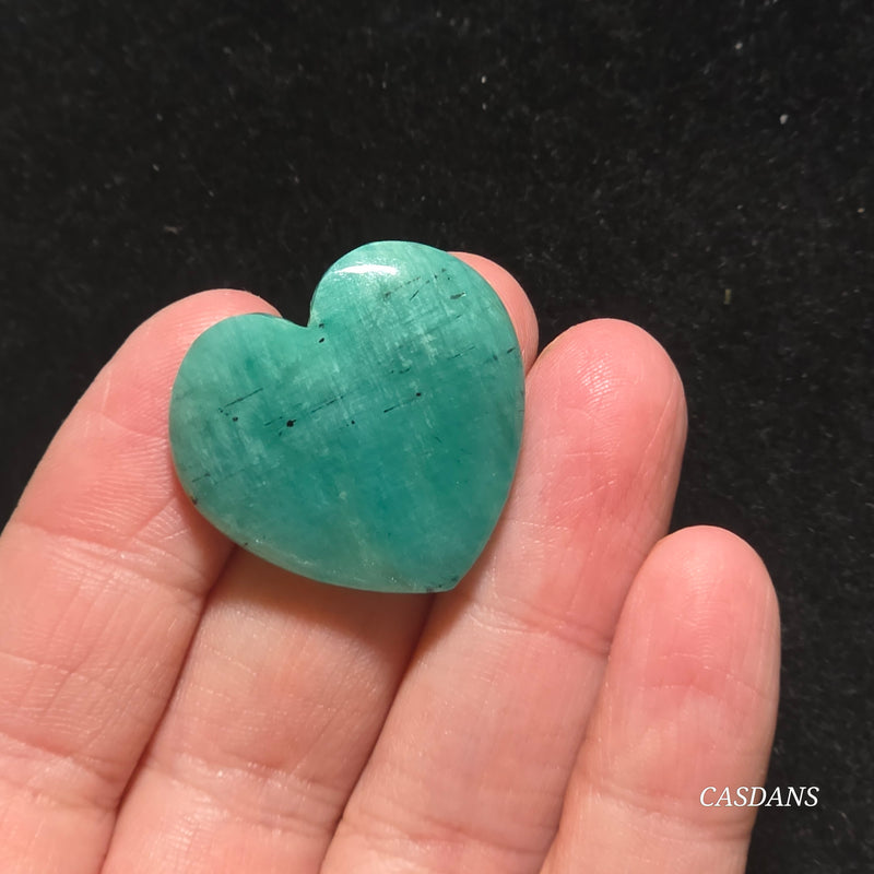 Amazonite Heart Cabochon