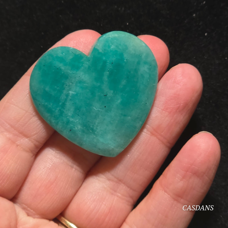 Amazonite Heart Cabochon