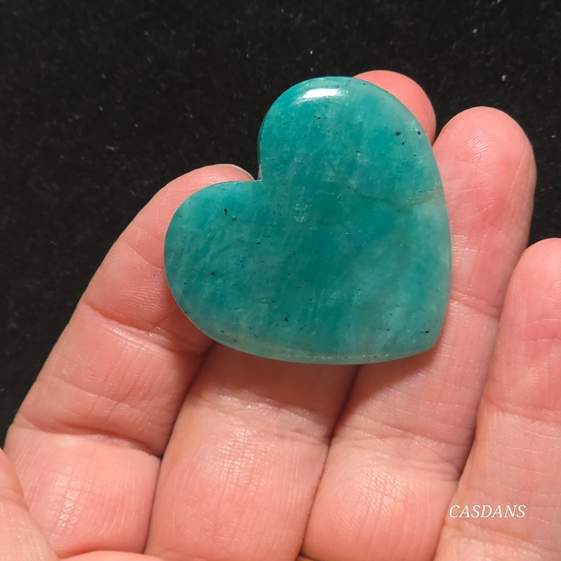 Amazonite Heart Cabochon