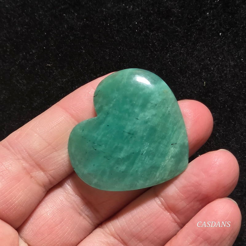 Amazonite Heart Cabochon