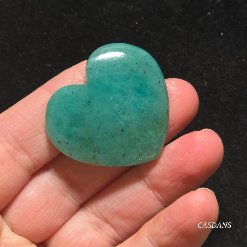 Amazonite Heart Cabochon
