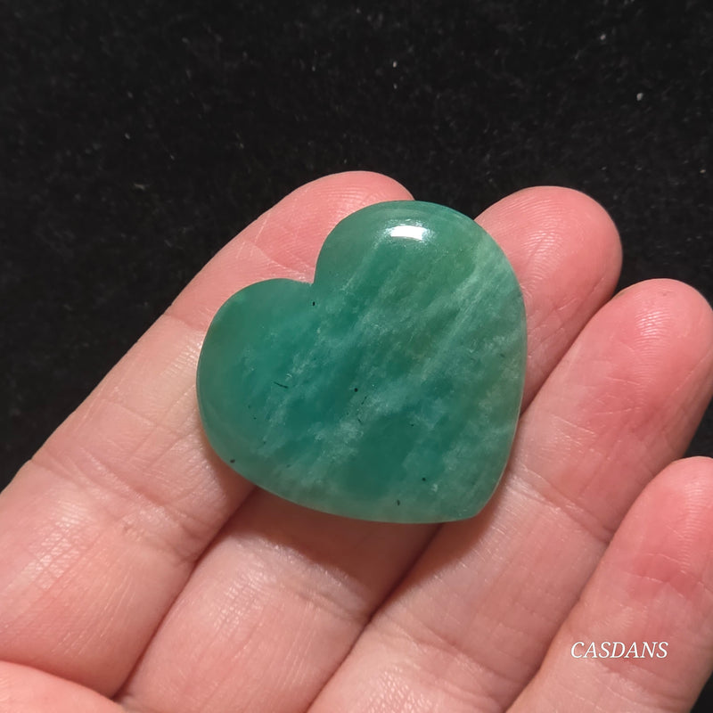 Amazonite Heart Cabochon