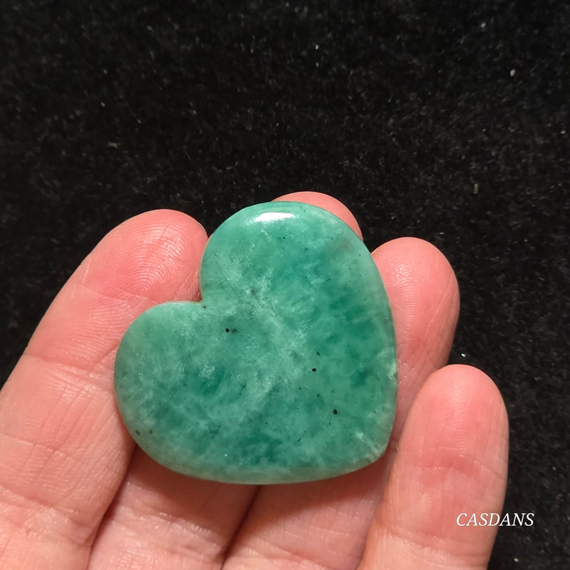Amazonite Heart Cabochon