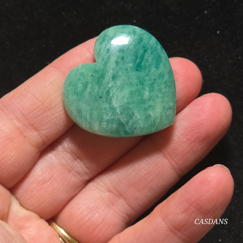 Amazonite Heart Cabochon