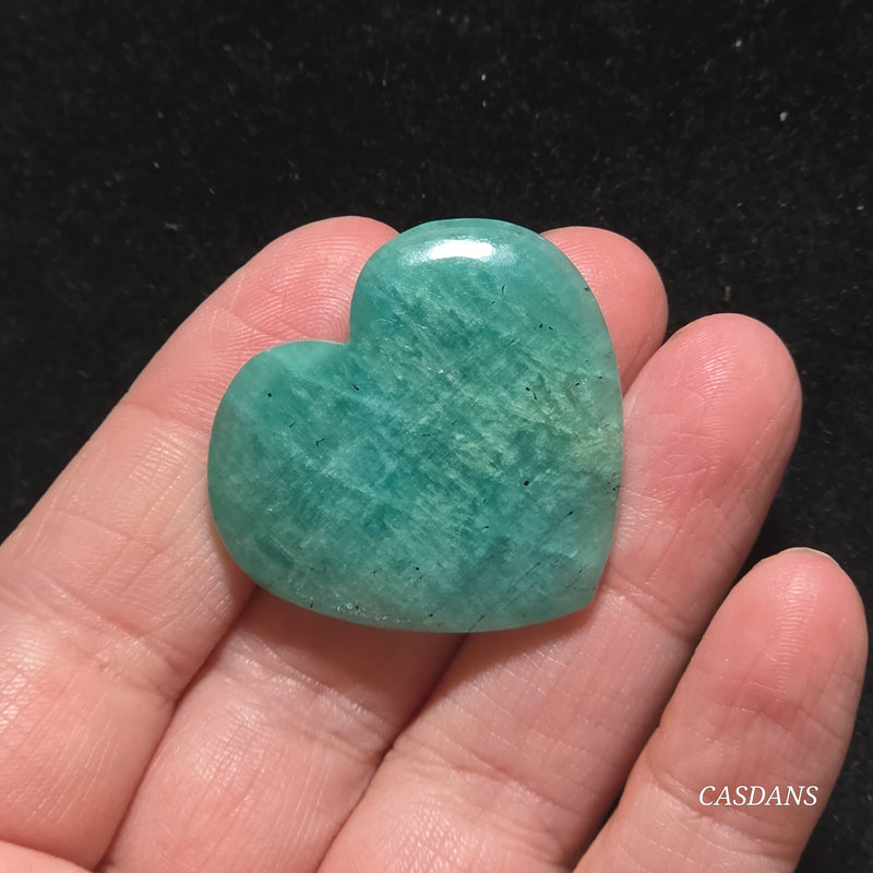 Amazonite Heart Cabochon