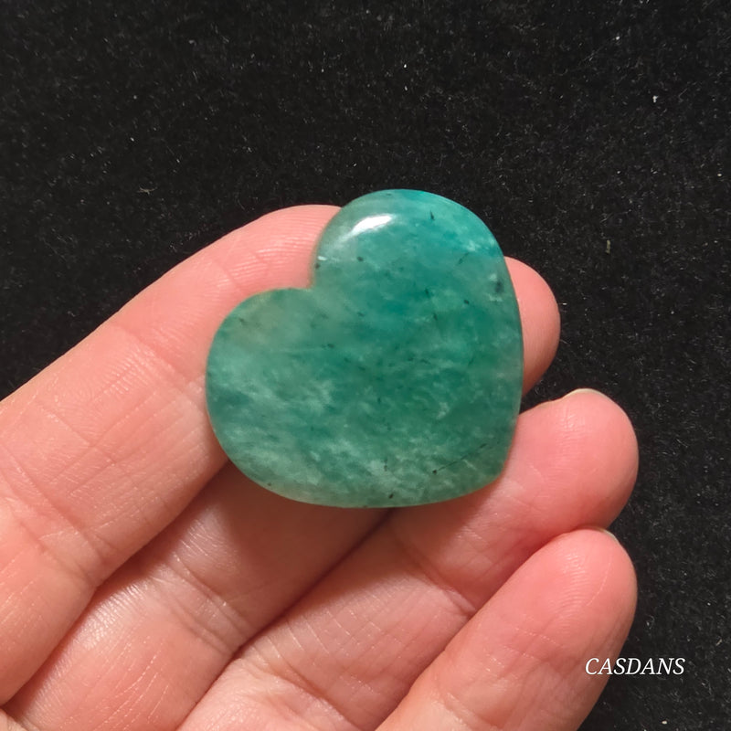 Amazonite Heart Cabochon