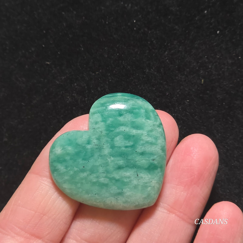 Amazonite Heart Cabochon