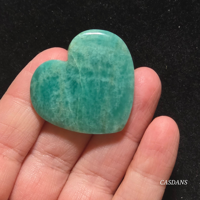 Amazonite Heart Cabochon