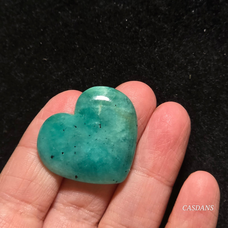 Amazonite Heart Cabochon