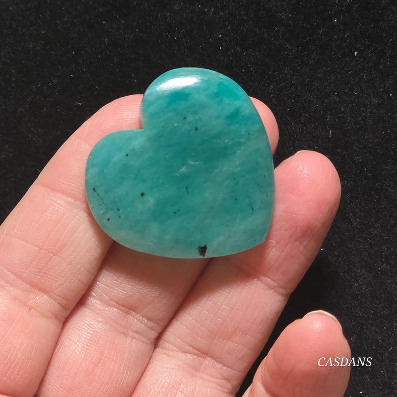 Amazonite Heart Cabochon