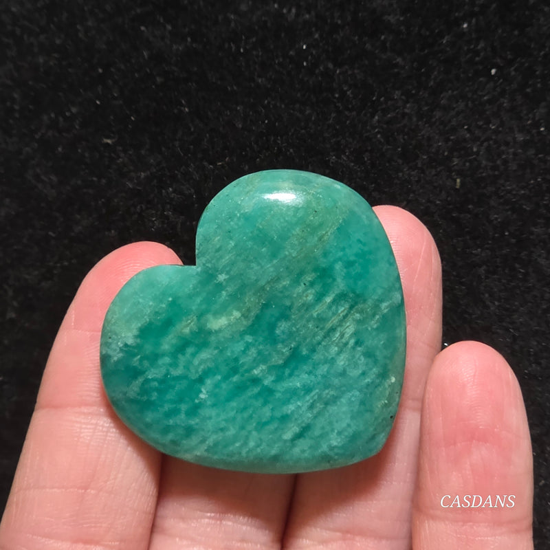 Amazonite Heart Cabochon