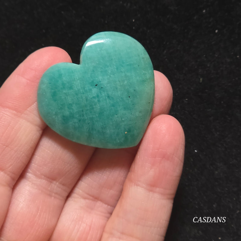 Amazonite Heart Cabochon