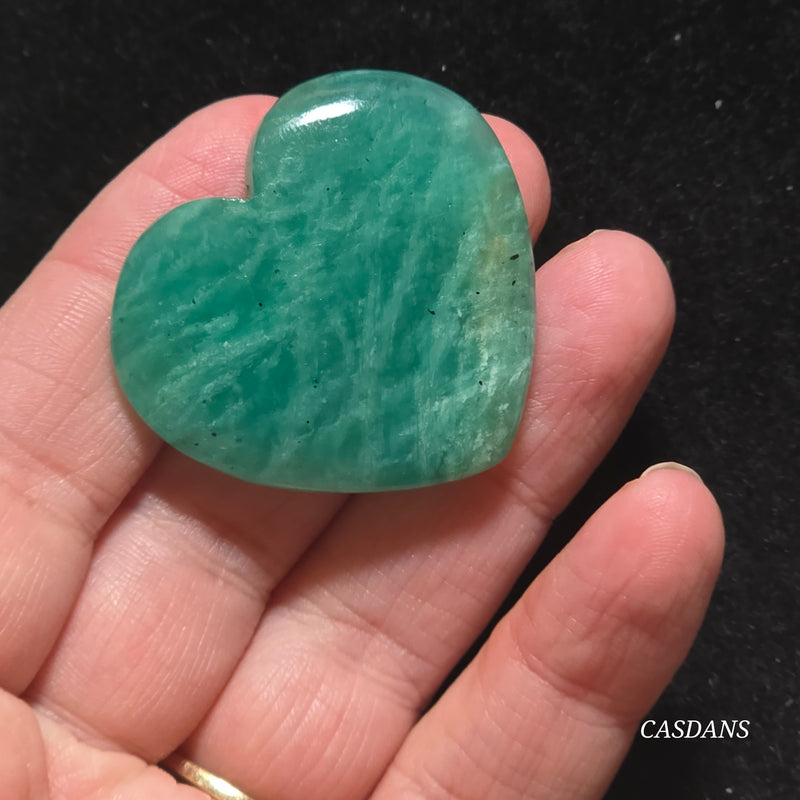 Amazonite Heart Cabochon